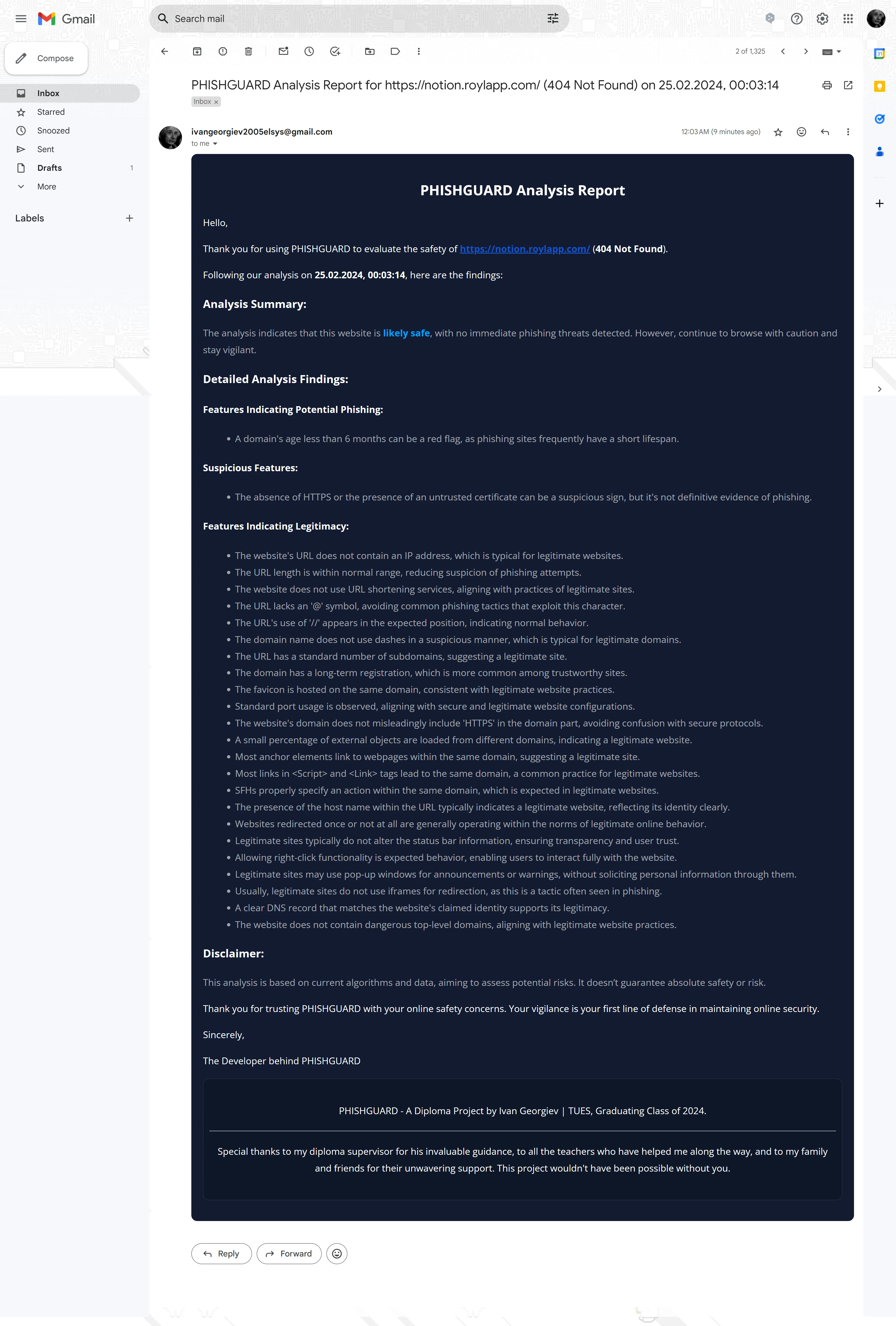 снимка 3 от проект PHISHGUARD
